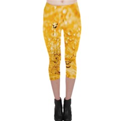 Water-gold Capri Leggings  by nateshop