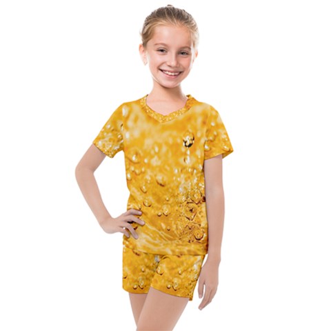 Water-gold Kids  Mesh T-shirt And Shorts Set by nateshop