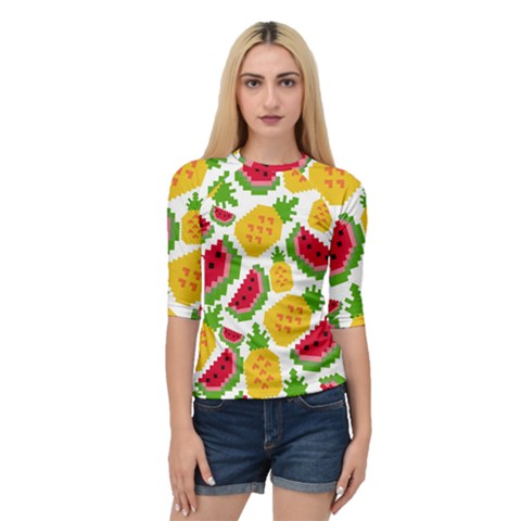 Watermelon -12 Quarter Sleeve Raglan T-shirt by nateshop