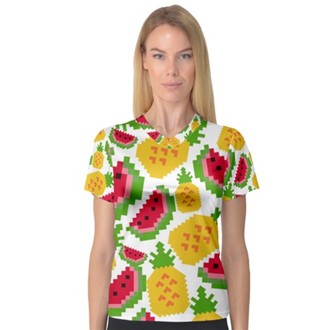 Watermelon -12 V-neck Sport Mesh T-shirt by nateshop