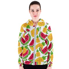 Watermelon -12 Women s Zipper Hoodie by nateshop