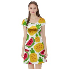 Watermelon -12 Short Sleeve Skater Dress by nateshop