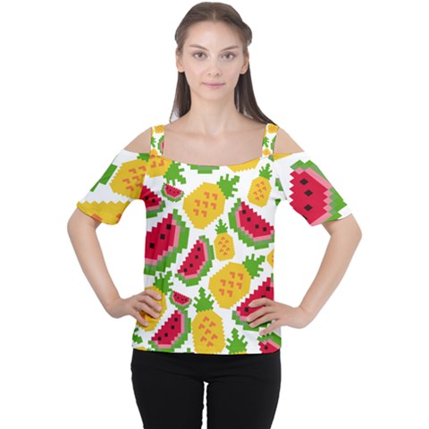 Watermelon -12 Cutout Shoulder T-shirt by nateshop