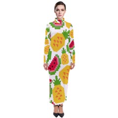 Watermelon -12 Turtleneck Maxi Dress by nateshop