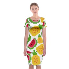 Watermelon -12 Classic Short Sleeve Midi Dress by nateshop