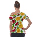 Watermelon -12 Off Shoulder Tie-Up T-Shirt View2