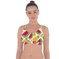 Watermelon -12 Cross String Back Sports Bra by nateshop