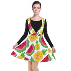 Watermelon -12 Plunge Pinafore Dress by nateshop