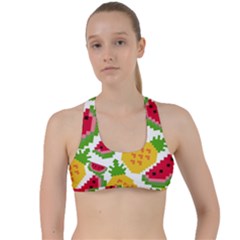 Watermelon -12 Criss Cross Racerback Sports Bra by nateshop