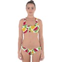 Watermelon -12 Cross Back Hipster Bikini Set View1