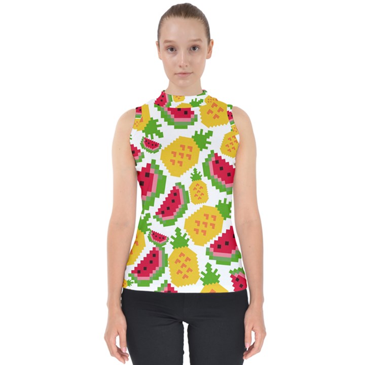 Watermelon -12 Mock Neck Shell Top