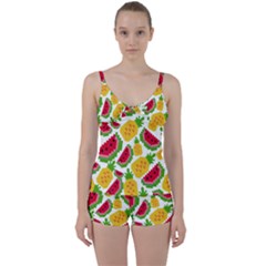 Watermelon -12 Tie Front Two Piece Tankini by nateshop