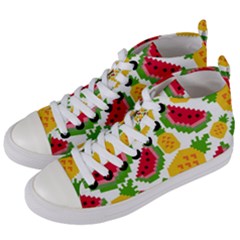 Watermelon -12 Women s Mid-top Canvas Sneakers by nateshop