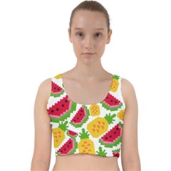 Watermelon -12 Velvet Racer Back Crop Top by nateshop