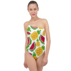 Watermelon -12 Classic One Shoulder Swimsuit by nateshop