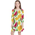 Watermelon -12 Kids  Quarter Sleeve Skater Dress View1