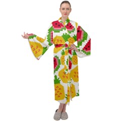 Watermelon -12 Maxi Velvet Kimono by nateshop