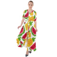 Watermelon -12 Waist Tie Boho Maxi Dress by nateshop