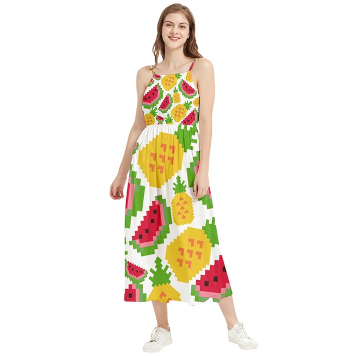 Watermelon -12 Boho Sleeveless Summer Dress