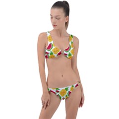 Watermelon -12 Ring Detail Crop Bikini Set by nateshop