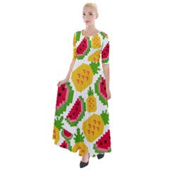 Watermelon -12 Half Sleeves Maxi Dress by nateshop