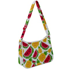 Watermelon -12 Zip Up Shoulder Bag by nateshop