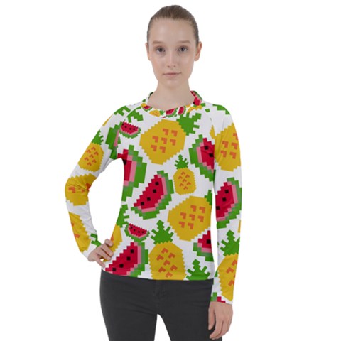 Watermelon -12 Women s Pique Long Sleeve T-shirt by nateshop