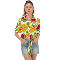 Watermelon -12 Tie Front Shirt  by nateshop