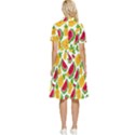 Watermelon -12 Button Top Knee Length Dress View2