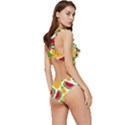 Watermelon -12 Low Cut Ruffle Edge Bikini Set View3