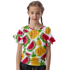 Watermelon -12 Kids  Cut Out Flutter Sleeves by nateshop