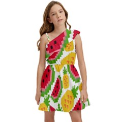 Watermelon -12 Kids  One Shoulder Party Dress by nateshop