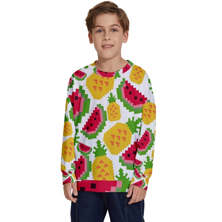 Watermelon -12 Kids  Crewneck Sweatshirt