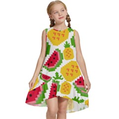 Watermelon -12 Kids  Frill Swing Dress by nateshop