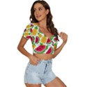 Watermelon -12 V-Neck Crop Top View3