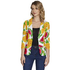 Watermelon -12 Women s One-button 3/4 Sleeve Short Jacket by nateshop