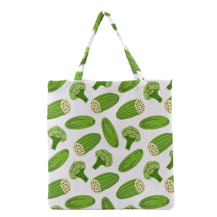 Vegetable Pattern With Composition Broccoli Grocery Tote Bag