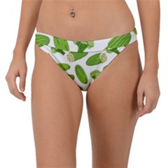 Vegetable Pattern With Composition Broccoli Band Bikini Bottoms by pakminggu