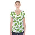 Vegetable Pattern With Composition Broccoli Short Sleeve Front Detail Top View1