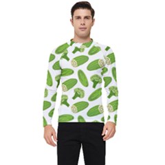 Vegetable Pattern With Composition Broccoli Men s Long Sleeve Rash Guard by pakminggu