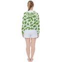 Vegetable Pattern With Composition Broccoli Women s Tie Up Sweat View2