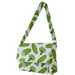 Vegetable Pattern With Composition Broccoli Full Print Messenger Bag (s) by pakminggu