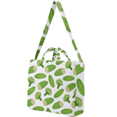 Vegetable Pattern With Composition Broccoli Square Shoulder Tote Bag by pakminggu