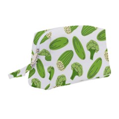 Vegetable Pattern With Composition Broccoli Wristlet Pouch Bag (medium) by pakminggu