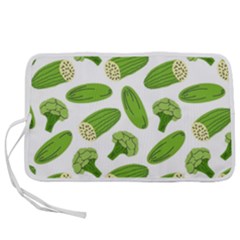 Vegetable Pattern With Composition Broccoli Pen Storage Case (l) by pakminggu