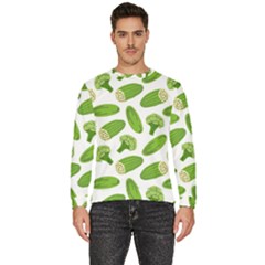 Vegetable Pattern With Composition Broccoli Men s Fleece Sweatshirt by pakminggu