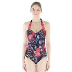 Berries-01 Halter Swimsuit