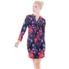 Berries-01 Button Long Sleeve Dress by nateshop