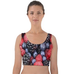 Berries-01 Velvet Crop Top by nateshop