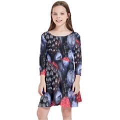 Berries-01 Kids  Quarter Sleeve Skater Dress by nateshop